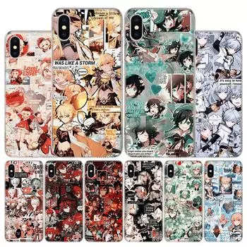 Genshin Impact Game Cover чехол для телефона для Apple iPhone 11 12 13 14 Pro 7 XR X XS Max 6 6S 8 Plus + Mini 5 SE Мягкий чехол с принтом iPhone 11