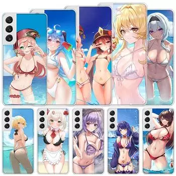 Genshin Impact Хентай Сексуальная Девушка Мягкий Чехол Для Samsung Galaxy S22 S21 Ultra S20 FE S10 Plus Чехол Для Телефона S9 S8 + S10E S7 Edge S6 F Samsung S21