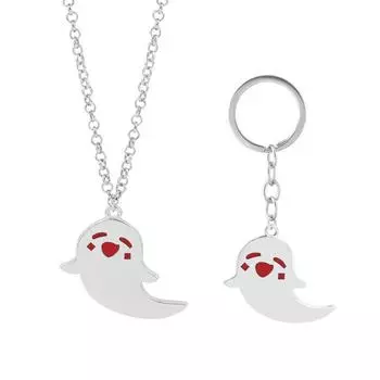 Genshin Impact Hutao ожерелье аниме призрак брелок мультфильм сумка кулон Cos одежда аксессуары