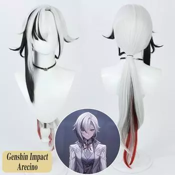 Genshin Impact и Arecino COSPALY Стиль парика Противоударная длина Дополнительный темперамент Аниме Комикс Шоу 58cm