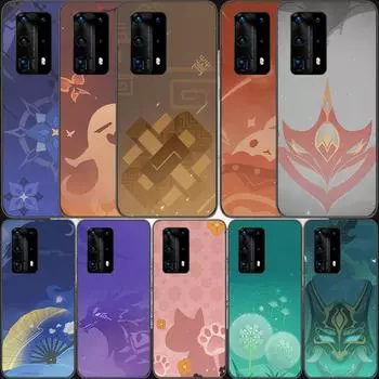 Genshin Impact Icon Прозрачный мягкий прозрачный чехол для телефона Huawei P30 Lite P10 P20 P40 P50 Pro Mate 40 Pro 30 20 10 Lite Co Huawei P40