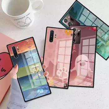 Чехол для телефона Genshin Impact Icon из закаленного стекла для Samsung Galaxy Note 10 Plus 20 Ultra 9 8 Lite 5G M31 M51, подарочная сумка Fundas Samsung Note 8