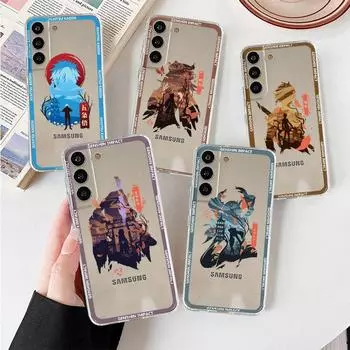 Genshin Impact Jujutsu Kaisen Прозрачный чехол для Samsung Galaxy S22 S20 FE S21 S10 S9 Plus Note 20 Ultra 10 Прозрачный чехол для телефона Samsung S22 Ultra 5G
