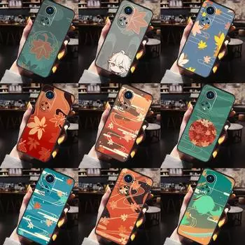 Genshin Impact Kaedehara Kazuha leaf For Honor 50 Case 8X 9X 10i Cover For Huawei P30 Lite P20 P40 Pro Nova 5T P Smart 2019 Case Huawei P40 Pro