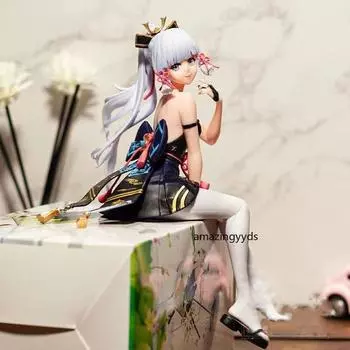 Genshin Impact Камисато Аяка Фигурка Игрушка Модель ПВХ Аниме Подарок 17см