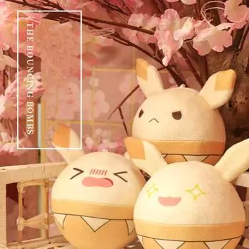 Genshin Impact Klee Ganyu Keqing прыгающие бомбы подвески для косплея медведь плюшевая кукла игрушка брелок детский реквизит 10CM