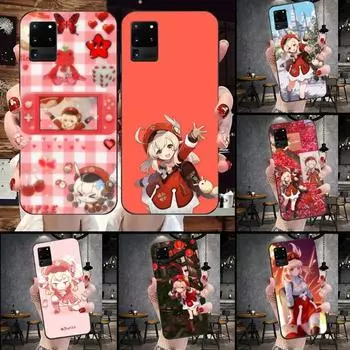 Genshin Impact Klee Phone Case For Samsung Galaxy S6 S7 S8 S9 S10 S21 S22 Plus Ultra Soft Black Phone Cover Galaxy S30