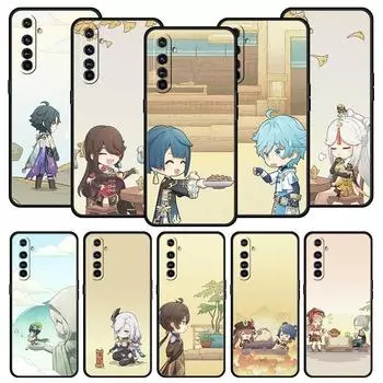 Genshin Impact klee Qiqi xiao для Realme GT Neo 2 3 3T чехол для телефона Realme 11 10 9 8 5G 7 6 GT2 Pro Plus C21 C11 C25 C35 чехол Realme 11