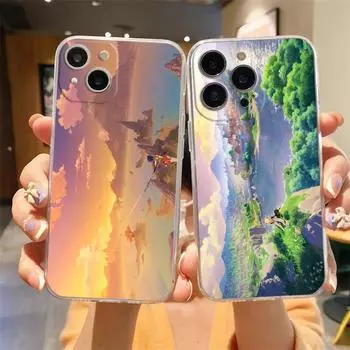 Genshin Impact Landscape Прозрачный чехол для телефона iPhone 15 14 13 12 Mini 11 Pro Max XS X XR 7 8 Plus Прозрачный противоударный чехол iPhone XR