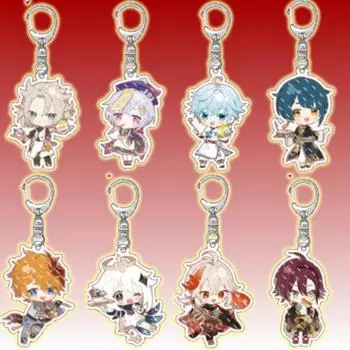 Genshin Impact Lumine Aether Paimon Камисато Аяка Камисато Аято брелки аксессуары милый персонаж рюкзак кулон подарки 50 как