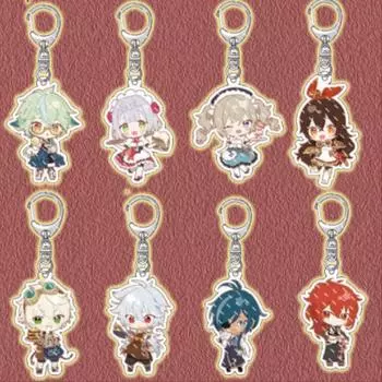 Genshin Impact Lumine Aether Paimon Камисато Аяка Камисато Аято брелки аксессуары милый персонаж рюкзак кулон подарки 31 как