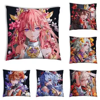 Genshin Impact Noelle аниме наволочка Kawaii Aether декоративная наволочка для кровати эстетическая 45x45 см 40x40cm