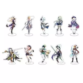 Genshin Impact персонаж мультфильма прозрачная акриловая подставка кукла модель игрушки настольное украшение подарок H03
