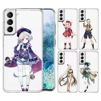 Genshin Impact Phone Case For Samsung Galaxy S22 S21 S20 FE Ultra 5G S10 S10E S9 S8 Plus Note 10 20 Soft Clear Full Lens Cover Samsung S10