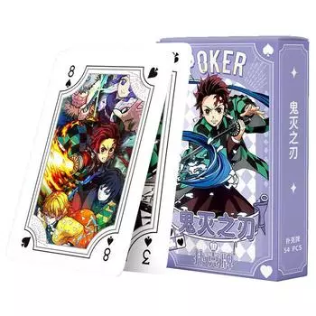 Genshin Impact Poker Игральные карты Настольные игры Детские игрушки Детская игрушечная колода Карточная игра Набор Keqing Ganyu Аниме