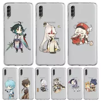 Genshin Impact Qiqi xiao для Samsung A34 A54 A42 A14 A12 5G чехол A50 A70 A52 A72 A30 A40 A10s A20e A20s A02s A22 A32 A04 чехол Samsung A22 5G