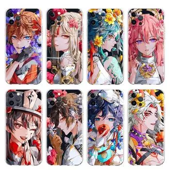 Genshin Impact Raiden Shogun Baal прозрачный чехол для Apple iPhone 13 11 14 12 Pro 7 8 Plus XR X XS Max 6 6S силиконовый чехол для телефона iPhone 14 Pro Max