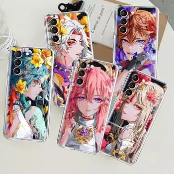 Genshin Impact Raiden Shogun Baal Прозрачный чехол для Samsung Galaxy S22 S20 FE S21 S10 S9 Plus Note 20 Ultra 10 Lite Phone Shell Samsung S21 5G