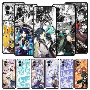 Genshin Impact Роскошный чехол для телефона Xiaomi 14 13T 12T Pro 12 13 11 Ultra Mi Note 10 Lite 10T 5G 11X Pro 11T 11i 9T Мягкий чехол Xiaomi 12