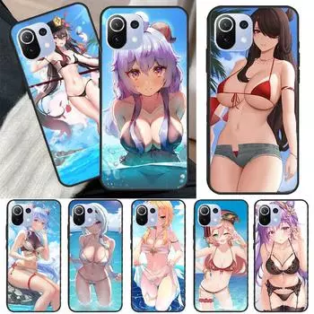 Genshin Impact сексуальный милый чехол для телефона для девочек для Xiaomi Mi 11 Lite 12 11T Pro POCO X3 Pro X3 GT F1 F3 M3 M4 X4 Pro Mi 9T (9T Pro)