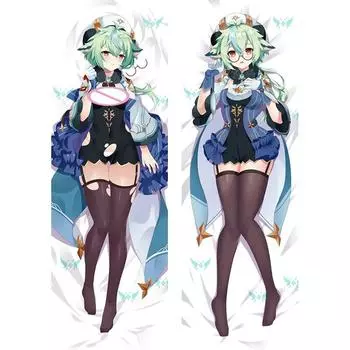 Genshin Impact Sucrose Dakimakura Наволочка обнимающая аниме наволочка для тела Спальня Постельные принадлежности Косплей Наволочка Отаку Подарки A 40x120cm Peachskin