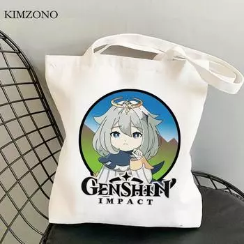 Genshin Impact сумка для покупок bolso джутовая сумка для продуктов bolsas de tela bolsa сумка сетка bolsas ecologicas sac toile 24*26cm
