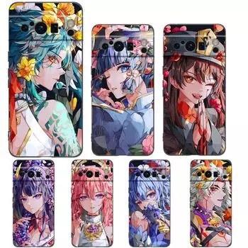 Genshin Impact Xiao для Google Pixel 8 7 6 Pro 6A 5G черный чехол для телефона Мягкая противоударная задняя крышка силиконовый чехол из ТПУ Pixel 7 Pro