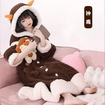 Genshin Impact Xiao Hutao Ghost Wanderer Traveler Kazuha Носимое одеяло для косплея, накидка, флисовая пижама, костюм для аниме, халат One Size