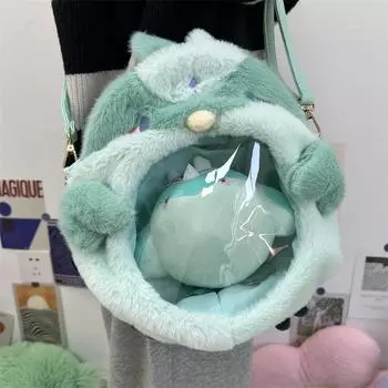 Genshin Impact Xiao Itabag Mandrill Niche Сумка-мессенджер Плюшевая сумка большой вместимости Рюкзак на одно плечо