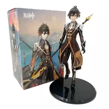 Genshin Impact Zhongli Аниме Фигурка ПВХ Коллекционная Модель Кукла Игрушки 7.5'