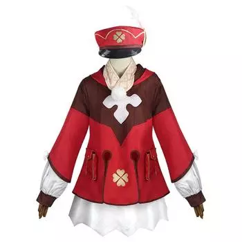 Genshin Klee Impact Cosplay Full Set Costume Party Outfit Halloween Uniform XS