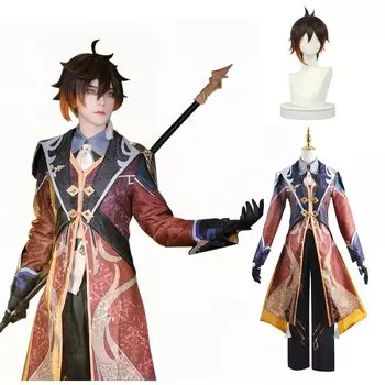 Genshin Косплей Чжунли Косплей Костюм Рицуки Укиё Канпо Genshin Косплей Genshin Impact Shori Косплей Ивау Тейкун Сёри [NOKIJP] (Чжунли, XL)