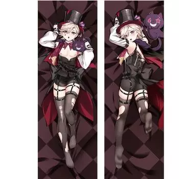 Genshin Lyney косплей длинная наволочка для тела персиковая кожа Genshin ударная обнимающая наволочка длинная наволочка на Рождество 40x120cm