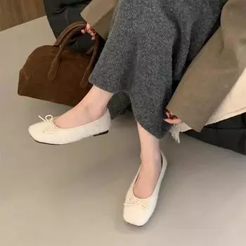 Gentle fairy fluffy shoes female winter wear new one-pedal lazy velvet cotton shoes soft flat beanie shoes 35 серый