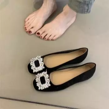 Gentle fairy wind single shoes female 2025 new French temperament elegant satin rhinestone inner height-increasing evening shoes 35 жёлтый