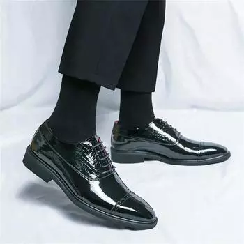 Gentleman Key Height Low Boot Man Black Dress Shoes Shoes For Men Wedding Sneakers Sport Loffers New Fast 2024new Promo 6