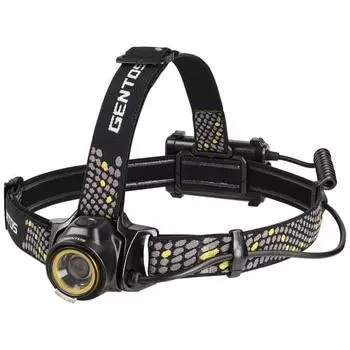 GENTOS LED headlight [Brightness 360 lumens / Practical lighting 7.5 hours / Rear recognition light] Uses 3 AA batteries or dedicated rechargeable bat