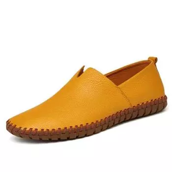 Genuine Cow Leather Mens Loafers Fashion Handmade Moccasins Soft Leather Blue Slip On Men s Boat Shoe PLUS SIZE 38~46 38 чёрный