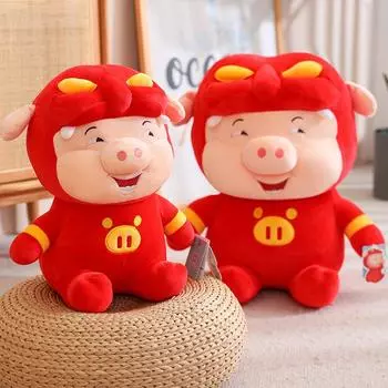 Genuine DuoAi Pig Man Doll Cute Piglet Plush Toy Children s Companion Doll Holiday Gift for Boys and Girls Sitting 17cm 0.15kg
