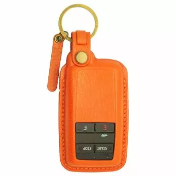 Genuine Engine Fully genuine leather smart key case Orange [TOYOTA Starter] (Extendable antenna) hand-stitched 1SC6T0105-O