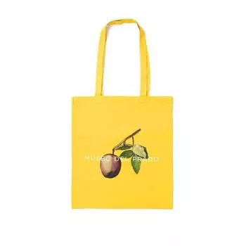 [Genuine Goods In Stock] Spanish Prado Prado Museum Canvas Bag Yellow Apple Thin Pure Cotton Yellow Apple