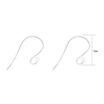 Genuine Goods S925 Pure Silver Ear Hook Silver Jewelry Fashion DIY Handmade Accessories Minimalist Earrings Tail Beads Ear Hook Jewelry Hook Silver (1 pair)
