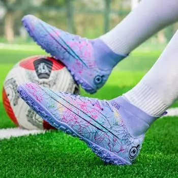 Genuine high-top football shoes New student adult assassin 14 broken nail shoes Outdoor sports children s football shoes 33