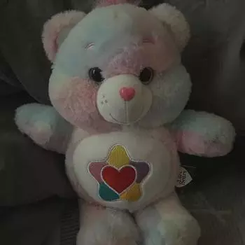 Genuine Large Care Bear Rainbow