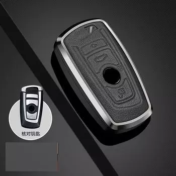 Genuine Leather Aluminum Alloy Car Key Case Cover for BMW E30 E34 E36 E39 E46 F10 F11 F31 G30 X1 F48 X3 X4 X5 M1 M2 M3 E90