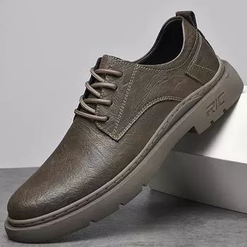 Genuine Leather Casual Shoes All-match Men s Oxford Shoes Winter Warm Fur Male Business Shoes New British Style Driving Footwear 37