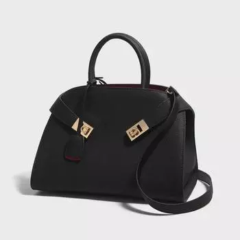 Genuine Leather Cowhide Shoulder Tote - Large Capacity, High-Grade Handbag for Female Office Workers