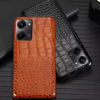 Genuine Leather Crocodile Pattern Case for Honor Play6T/5TPro Honor Play 4