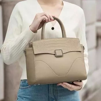 Сумка через плечо из натуральной кожи с крокодиловым узором для деловых женщин, высококачественные черные сумки