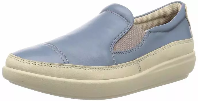 Genuine Leather Cup Insole 2E ASC 4610 Blue Gray cm [Achilles Sorbo] Slip-on Women s 22.5